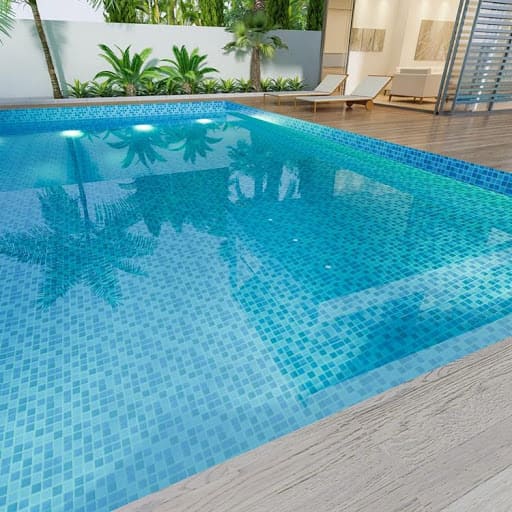 Голубая мозаика для бассейнов