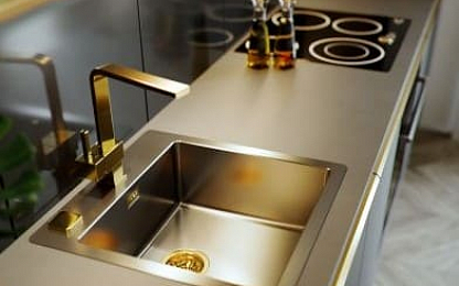 Кухонная столешница бронзового цвета