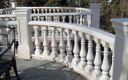 Балясины из мрамора Crystal White